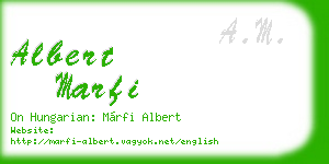albert marfi business card