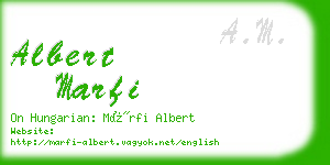 albert marfi business card